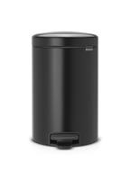 Brabantia NewIcon Prullenbak, Kunststof Binnenemmer, Matt Black, 12 Liter