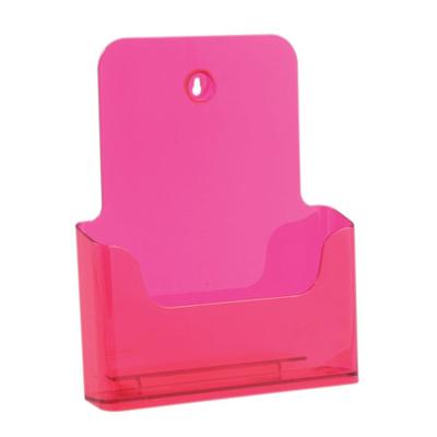 Folderdisplay A4 transparant neon roze Folderdisplay A4 transparant neon roze