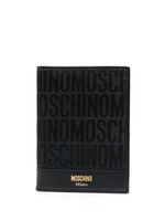 Moschino portefeuille pliant à logo en jacquard - Noir - thumbnail