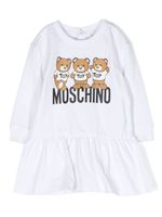 Moschino Kids robe à logo imprimé - Blanc - thumbnail