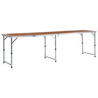 vidaXL Campingtafel inklapbaar 240x60 cm aluminium