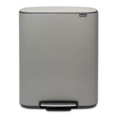 Brabantia Bo Pedaalemmer 2 x 30 L - Mineral Concrete Grey Brabantia Bo Pedaalemmer 2 x 30 L - Mineral Concrete Grey