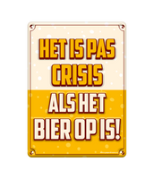 Tekstbord metaal Crisis - thumbnail