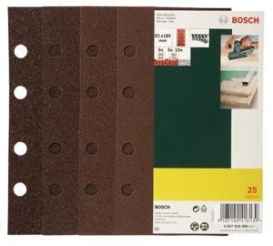 Bosch Accessories 2607019495 Oscillerend schuurpapierset Met klittenband, Geperforeerd Korrelgrootte (num) 60, 80, 120 (l x b) 185 mm x 93 mm 1 set(s)