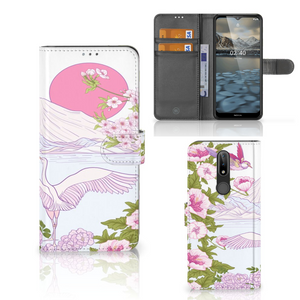 Nokia 2.4 Telefoonhoesje met Pasjes Bird Standing