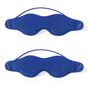 2x stuks verkoelend oogmasker blauw