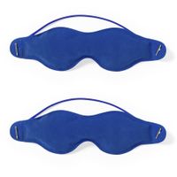 2x stuks verkoelend oogmasker blauw - thumbnail