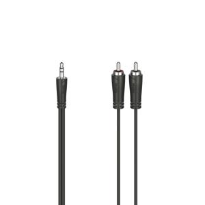 Hama 00205112 Jackplug / Cinch Audio Aansluitkabel [2x Cinch-stekker - 1x Jackplug male 3,5 mm] 5 m Zwart