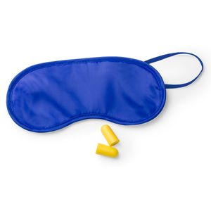 Slaapmasker blauw met oordoppen   -