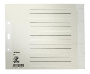 Leitz 1224 Register DIN A4, Bovenbreedte blanco Manila papier Grijs 15 tabbladen 12240085