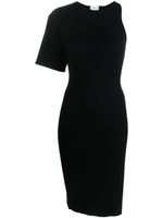 Courrèges robe mi-longue à ourlet asymétrique - Noir