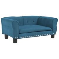 vidaXL Hondenmand 70x45x30 cm fluweel blauw, hondenbank, hondenbed, dierenmand, huisdierenbank, huisdierenmand, dierenbed, huisdierenbed, hondenkussen
