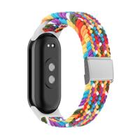 By Qubix - Braided nylon bandje - Multicolor - Compatible met Xiaomi Smart Band 8 & 9 - Compatible Xiaomi bandje