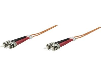 Intellinet 511216 Glasvezel Optische vezel Aansluitkabel 3.00 m Oranje [1x ST-stekker - 1x ST-stekker] 62,5/125 µ Multimode OM1