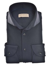 John Miller Tailored Fit Overhemd Marine, Effen