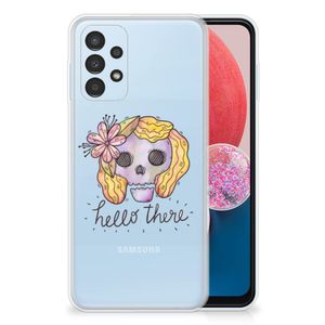 Silicone Back Case Samsung Galaxy A13 4G Boho Skull