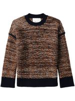 3.1 Phillip Lim pull en jacquard à col montant - Marron