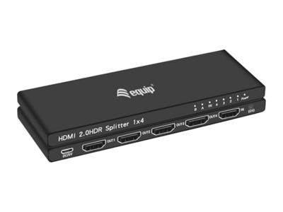 Equip 332717 HDMI Splitter 2.0/ Ultra-Slim 4-Port Splitter/zwart