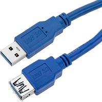 Techly USB 3.0 verlengkabel stekker/bus type A 3m blauw