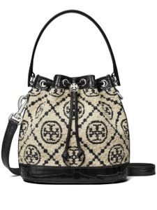 Tory Burch sac seau T Monogram - Blanc