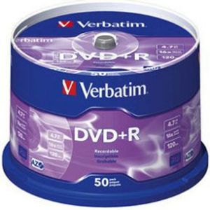 Verbatim DVD+R 16X 50st. Cakebox