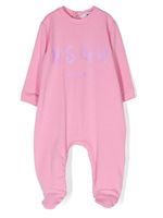 MSGM Kids grenouillère à logo imprimé - Rose