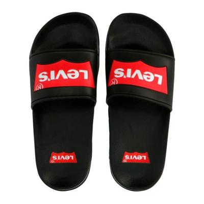 Levi's Kids POOL 02 badslippers zwart/rood Levi's Kids POOL 02 badslippers zwart/rood