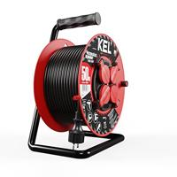 Kabelhaspel verlengkabel 4x2P+PE Schuko IP44 16A 3x1,5 50m