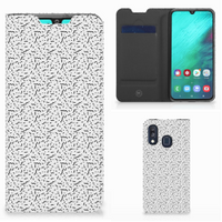 Samsung Galaxy A40 Hoesje met Magneet Stripes Dots - thumbnail