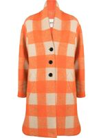 MARANT ÉTOILE manteau boutonné à carreaux - Orange