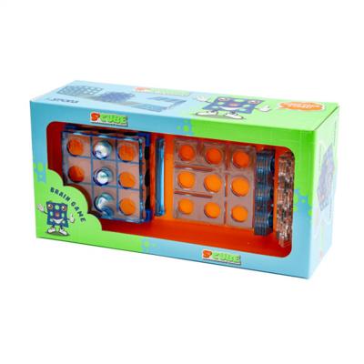 SCube labyrintkubus om te bouwen 76 mm blauw/wit