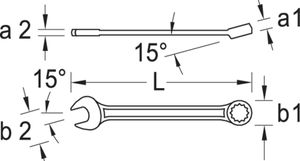 Gedore 6091530 6091530 Ring-steeksleutelset 12-delig 6 - 19 mm