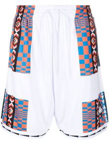 Marcelo Burlon County of Milan short de sport Aop Folk Kappa - Blanc