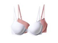 esmara Set van 2 dames BH's (Roze/wit, 80B)