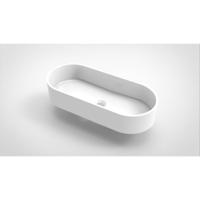 Opbouw waskom Arcqua Case ovaal 60x26 glans wit