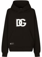 Dolce & Gabbana hoodie en jersey à logo appliqué - Noir - thumbnail