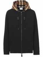 Burberry hoodie à empiècements contrastants - Noir