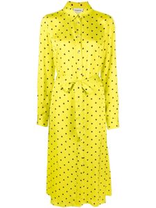 P.A.R.O.S.H. robe-chemise à pois - Jaune