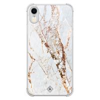 iPhone XR shockproof hoesje - Marmer goud