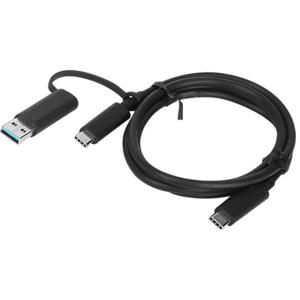 Lenovo USB-kabel USB 3.2 Gen1 (USB 3.0 / USB 3.1 Gen1) USB-A stekker, USB-C stekker 1.00 m 4X90U90618