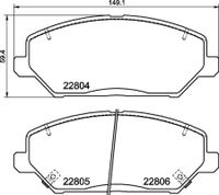 Remblokkenset, schijfrem BREMBO, u.a. fÃ¼r Hyundai, KIA - thumbnail