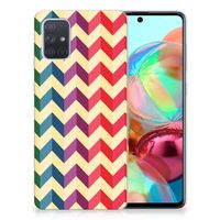 Samsung Galaxy A71 TPU bumper Zigzag Multi Color