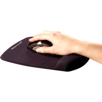 Muismat met polssteun Fellowes Plush Touch zwart - thumbnail