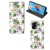 OPPO A74 4G Hoesje maken Flamingo Palms