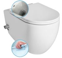 Sapho Infinity hangend toilet met mengkraan en bidetdouche 36x53cm wit