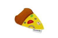 Beeztees pizza - kattenspeelgoed - geel - 10,5x7,5x1,5 cm