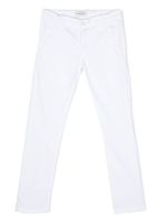 Paolo Pecora Kids pantalon slim à taille mi-haute - Blanc