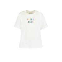 America Today Junior T-shirt met logo ecru