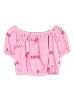 Lapin House blouse à imprimé love - Rose