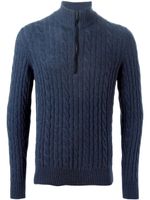 Loro Piana pull en cachemire à col zippé - Bleu